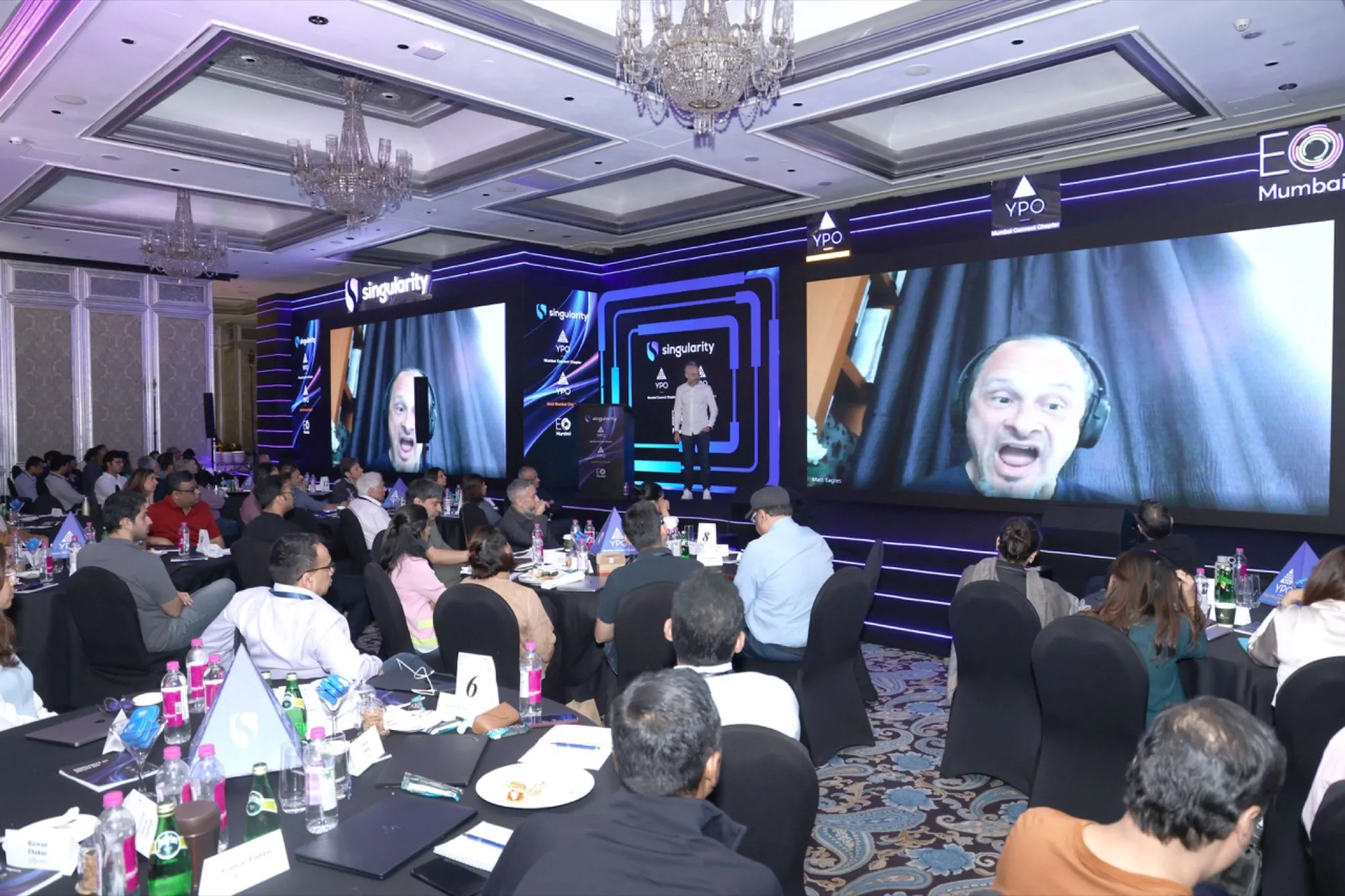 Adam Pantanowitz presenting Hacking Humans at Singularity University, India